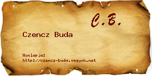 Czencz Buda névjegykártya